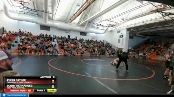 84 lbs Semifinal - Ryker Sayler, Thermopolis Middle School vs Bobby Hernandez, Cody Middle School