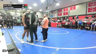 190 lbs Semifinal - Riley Hicks, Coweta vs Clark Hotema, Dewar HS Boys