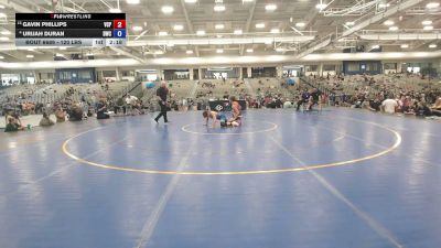 120 lbs Cons. Sub-quarters - Gavin Phillips, Valiant College Preparatory vs Urijah Duran, Duran Wrestling Club