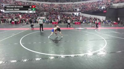 72 lbs Quarterfinal - Michael Franz, Mukwonago Wrestling Club vs Brecken Reynolds, Prairie Wrestling