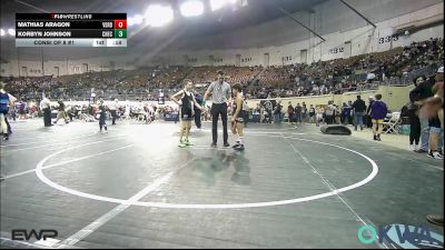 90 lbs Consi Of 8 #2 - Waylon Wright, Weatherford Youth Wrestling vs Joel Ramirez, Hennessey Takedown Club