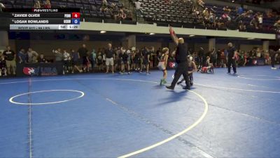 96 lbs 5th Place Match - Zavier Olver, Pennsylvania vs Logan Rowlands, Ohio Crazy Goats Wrestling