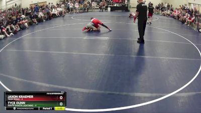 85 lbs Quarterfinals (8 Team) - Jaxon Kraemer, Team Texas vs Tyce Dunn, South Dakota Lightning