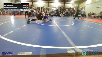 135-145 lbs Rr Rnd 3 - Naomy Davis, Buck Pride Wrestling vs Addisyn Kirchner, Pawhuska Elks Takedown