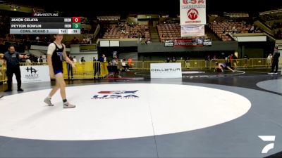 Cadet Boys Lower - 126 lbs Cons. Round 3 - Peyton Bowlin, Frontier High School Wrestling vs Jaxon Celaya, Reedley High School Wrestling