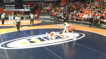 1A 126 lbs Cons. Round 1 - Isaiah Perez, Oregon vs Gage Martin, Gibson City (G.C.-Melvin-Sibley)
