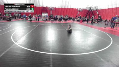 12U Girls - 69 lbs 3rd Place Match - Hazel Anderson, West Salem Bangor Wrestling vs Alisha Genore, Milton Monsters Wrestling Club