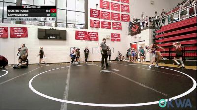 70-74 lbs Rr Rnd 2 - Juliette Rosas, Piedmont vs Aspyn Marple, Tuttle Wrestling