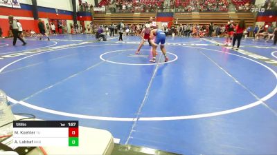 126 lbs Round Of 16 - Maximus Koehler, Tulsa Union vs Arman Labbaf, Bixby HS Boys