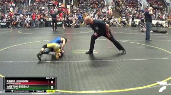 61 lbs Quarterfinal - Asher Johnson, Hudsonville WC vs Weston Bezeau, Dansville WC