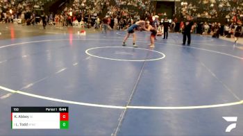 150 lbs Cons. Round 2 - Layn Todd, St. Francis Wrestling Club vs Kade Abbey, Golden Eagles