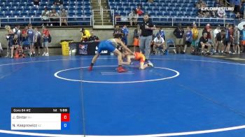 120 lbs Cons 64 #2 - Jeremy Ginter, Ohio vs Noah Kasprowicz, Arizona