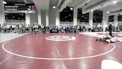 71 lbs Champ. Round 1 - Hayden Reuter, Interior Grappling Academy vs Gavin Wells, Mat Demon Wrestling Club