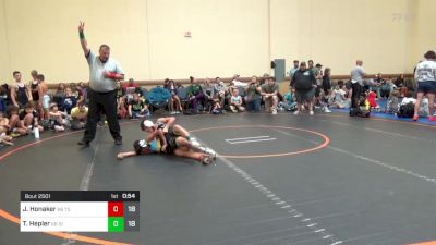 90 lbs Rr Rnd 1 - Jacob Honaker, K8 Tristate Elite vs Tod Hepler, K8 Silo WC