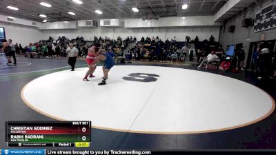 285 lbs Cons. Round 3 - Rabih Badrani, San Pasqual vs Christian Godinez, Fullerton