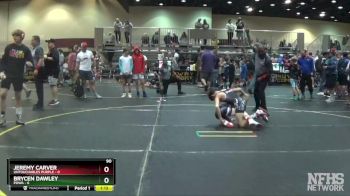 90 lbs Semis & 1st Wrestleback (8 Team) - Jeremy Carver, Untouchables Purple vs Brycen Dawley, POWA
