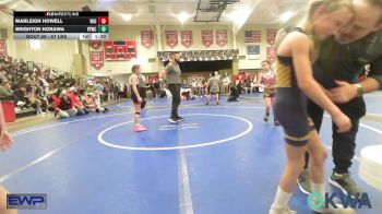 67 lbs Rr Rnd 3 - Marleigh Howell, Viking Wrestling Club vs Brighton Horawa, Verdigris Youth Wrestling