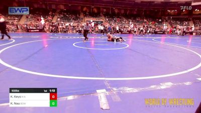 100 lbs Quarterfinal - Kierra Keys, MilLard South Wrestling Club vs Kenlynn Nau, Beaverton