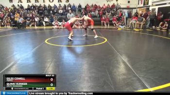 182 lbs Quarterfinal - Quinn Huinker, South Winneshiek vs Giles Cowell, Tripoli