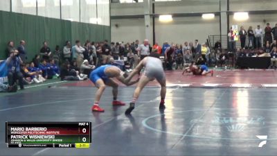 165 lbs Cons. Round 3 - Mario Barberio, Worcester Polytechnic Institute vs Patrick Wisniewski, Johnson & Wales University (Rhode Island)