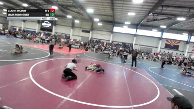 50 lbs Round Of 16 - Clark Mazon, PV Bighorns vs Liam Rodriguez, Rising Sun WC