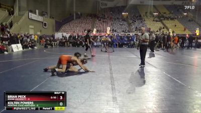 125 lbs 2nd Wrestleback (16 Team) - Brian Peck, Doane University vs Kolten Powers, Montana State-Northern