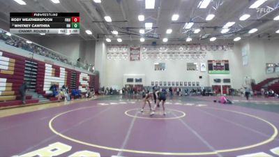 120 lbs Champ. Round 3 - Rosy Weatherspoon, Fruitland vs Whitney Cawthra, Rocky Mountain