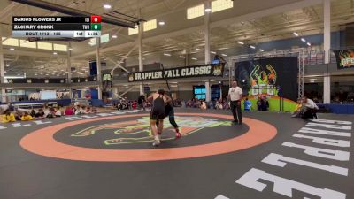 185 lbs 5th Place Match - Zachary Cronk, Tiger Wrestling Club vs Darius Flowers Jr, Unattached