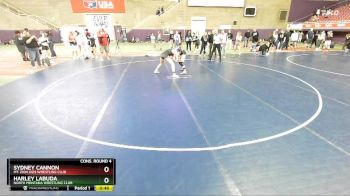 124 lbs Cons. Round 4 - Sydney Cannon, Mt. Zion Kids Wrestling Club vs Harley LaBuda, North Montana Wrestling Club