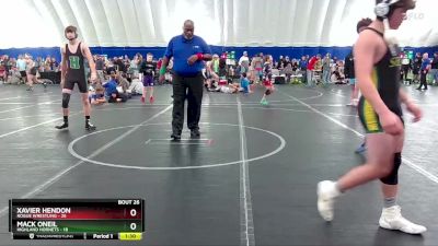 130 lbs Round 7 (8 Team) - Xavier Hendon, Rogue Wrestling vs Mack Oneil, Highland Hornets