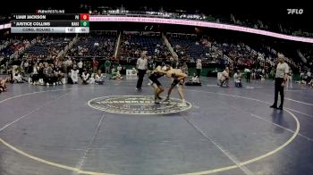 1A 113 lbs Cons. Round 1 - Liam Jackson, Polk County High School vs Justice Collins, Mount Airy High School