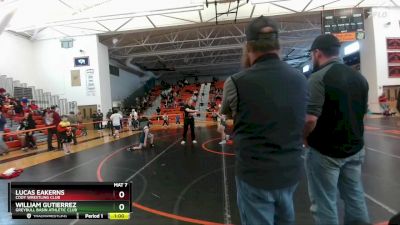 78 lbs Round 4 - William Gutierrez, Greybull Basin Athletic Club vs Lucas Eakerns, Cody Wrestling Club