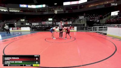 154 lbs Quarterfinal - Aaron Peraza, Sunkids vs Christian Snyder, Mad Dog