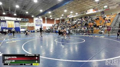 144 lbs Cons. Round 1 - Shaan Patel, Irvine vs Logan Lee, Beckman