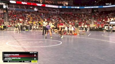 2A-175 lbs Cons. Round 2 - Jayden Kreitlow, Eagle Grove vs Kieran Polking, Carroll