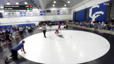 75 lbs Round 2 - Crystal Delacruz, Central Coast Most Wanted vs Lily Soito, Madera Grapplers