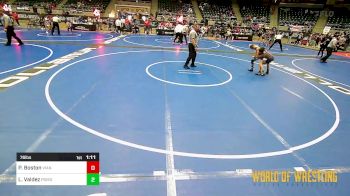 76 lbs 3rd Place - Peyton Boston, Vian Wrestling Club vs Lincoln Valdez, Pomona Elite