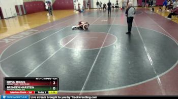 120 lbs Round 3 - Owen Rhode, Anoka Youth Wrestling vs Brenden Marstein, Highway Wrestling