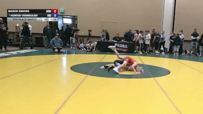 75 lbs 5th Place Match - Mason Simons, NOVA WC vs Hunter Vermeulen, Grit Mat Club