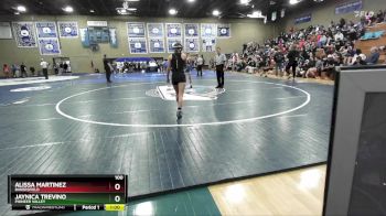 100 lbs Cons. Semi - Alissa Martinez, Bakersfield vs Jaynica Trevino, Pioneer Valley
