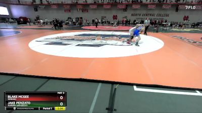 141 lbs Cons. Round 4 - Blake McGee, Wabash vs Jake Penzato, Aurora Universtiy