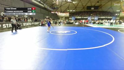 Boys 2A 150 lbs Cons. Round 4 - Conner Nicholson, East Valley (Spokane) vs Finn Devine, Olympic
