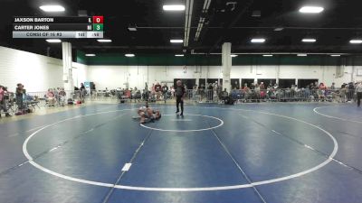 100 lbs Consi Of 16 #2 - Jaxson Barton, IL vs Carter Jones, MI