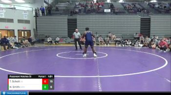285 lbs Placement Matches (8 Team) - Tyler Schott, Center Grove vs Hosia Smith, Cathedral