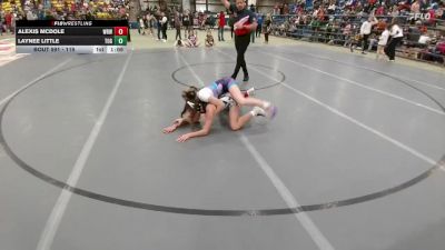 115 lbs Quarterfinal - Laynee Little, Touch Of Gold vs Alexis McDole, Westside Raider Wrestling
