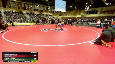 71 lbs Round 1 - River Kovacs, Poway Elite vs Kade Lopez, Temecula Valley Wrestling Club