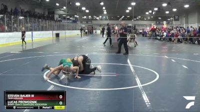 90 lbs Cons. Round 3 - Lucas Prowoznik, Barry County Grapplers Association vs Steven Bauer Iii, Team Donahoe