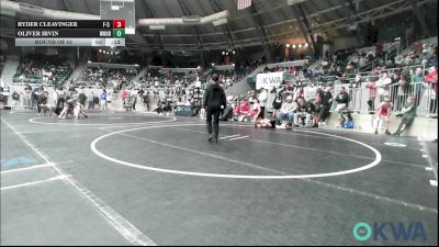 80 lbs Quarterfinal - Ryder Cleavinger, F-5 Grappling vs Karter Diggs, HURRICANE WRESTLING ACADEMY