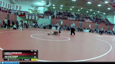 100 lbs Cons. Round 3 - Tryton Fisher, Corydon Wrestling vs Logan Hornbaker, Warrior RTC