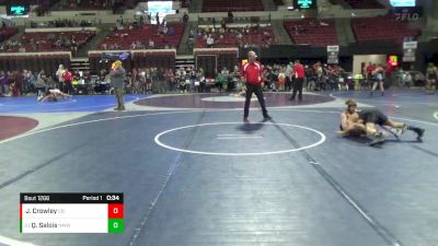 100 lbs 2nd Place Match - Quinn Salois, North Montana Wrestling Club vs Jaxton Crowley, Cut Bank